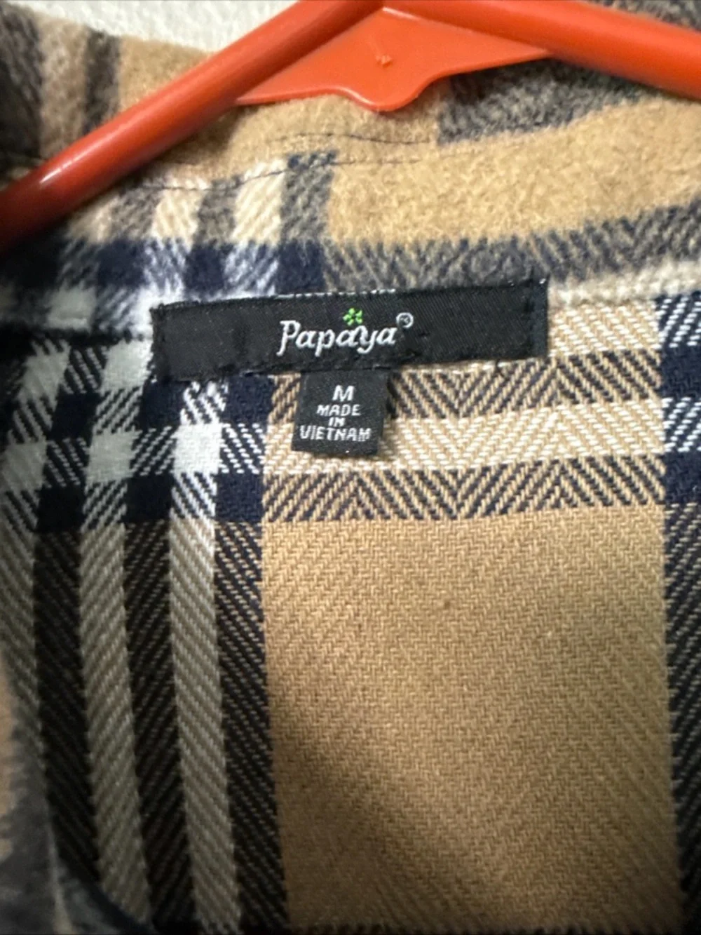 RB11 Papaya women’s Flannel Plaid Shacket size Medium - Picture 8 of 10